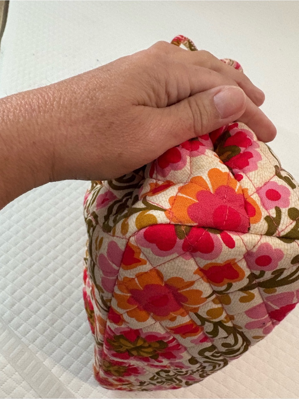 Vera Bradley Alice Kisslock Satchel Bag Folkloric Floral Quilted Retired EUC - Picture 6 of 17